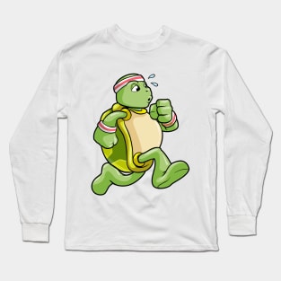 Turtle as jogger with a sweatband Long Sleeve T-Shirt